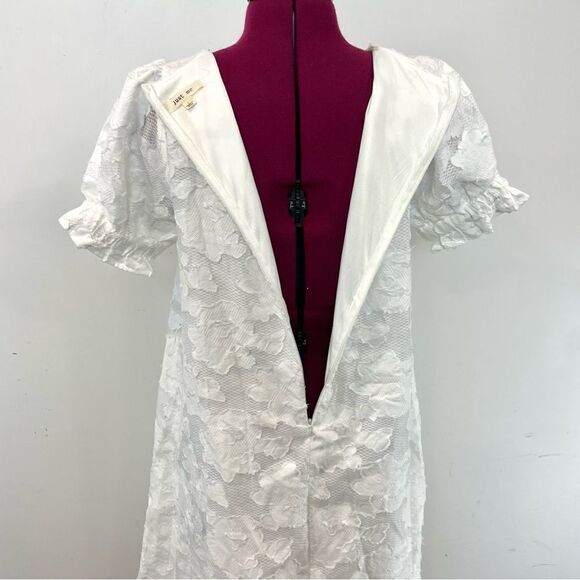 Just Me White Empire waist relaxed fit Floral Print Dress L - Picture 5 of 12